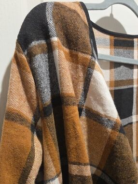 Source Unknown Brown Black White Plaid Jacket